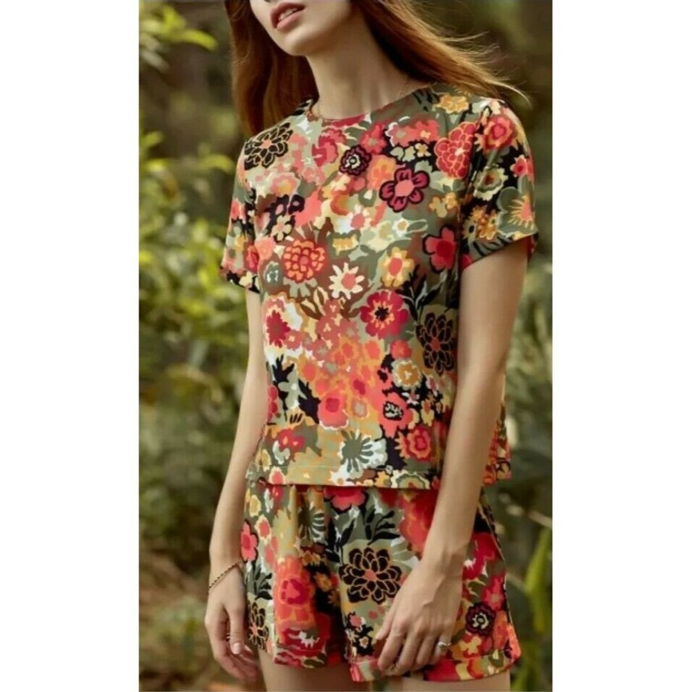 Zara Mod 60s Flower Power Romper Retro